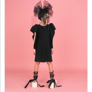 MummyMoon Black Elegant Sleeveless Dress with Butterfly Wings